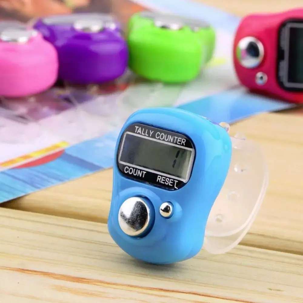 

Weave Tools Mini Finger Ring Tally Counter Electronic Digital Stroke Counters Hand Held Knitting Row Counter Stitch Marker