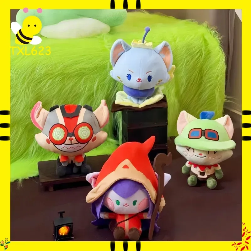 

Teemo Lulu League of Legends Plush Doll Sitting Posture Hug Pillow Boy Christmas Gift Soft Stuffed Toy for Gaming Fans
