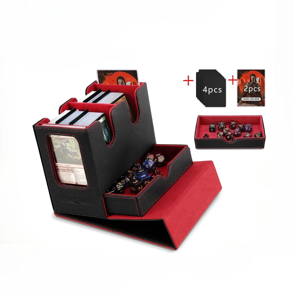 3in1 Deck Box Sports Card Storage Box Fits 200+ Single Sleeved Card Deck  Case for MTG TCG CCG Cards with 4 Dividers 2 Toploaders - AliExpress 18