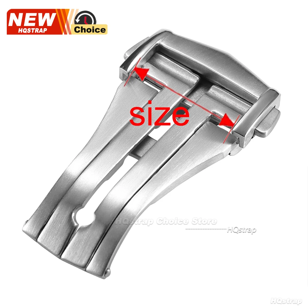 18mm 20mm Folding Watch Buckle for Omega Stainless Steel Frosted Deployment Button for Seamaster Watch Strap Clasp Silver Metal