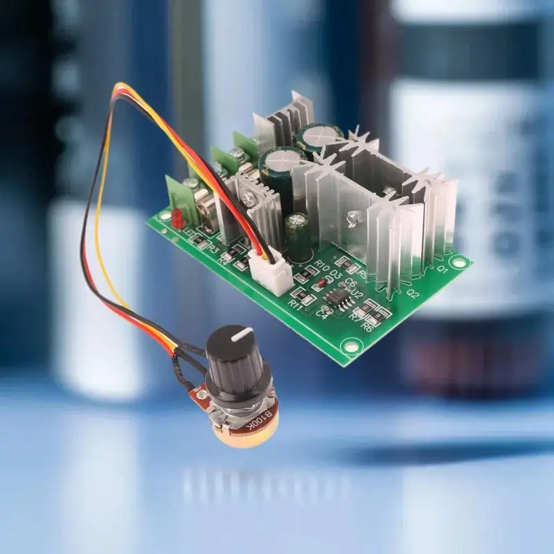 20A PWM Speed Controller Set for DC Motor, 10-60V High Power Module for Regulating Speed in 12V 24V 36V 48V DC Motors