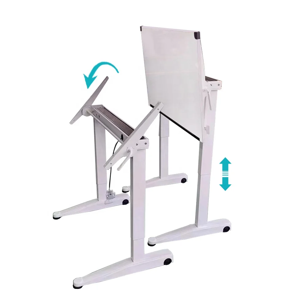 مكتب رسم حديث قابل للتعديل بارتفاع متحرك للفنانين والطلاب المعماريين للاستخدام المكتبي والمدرسة أو المنزل والفندق #4