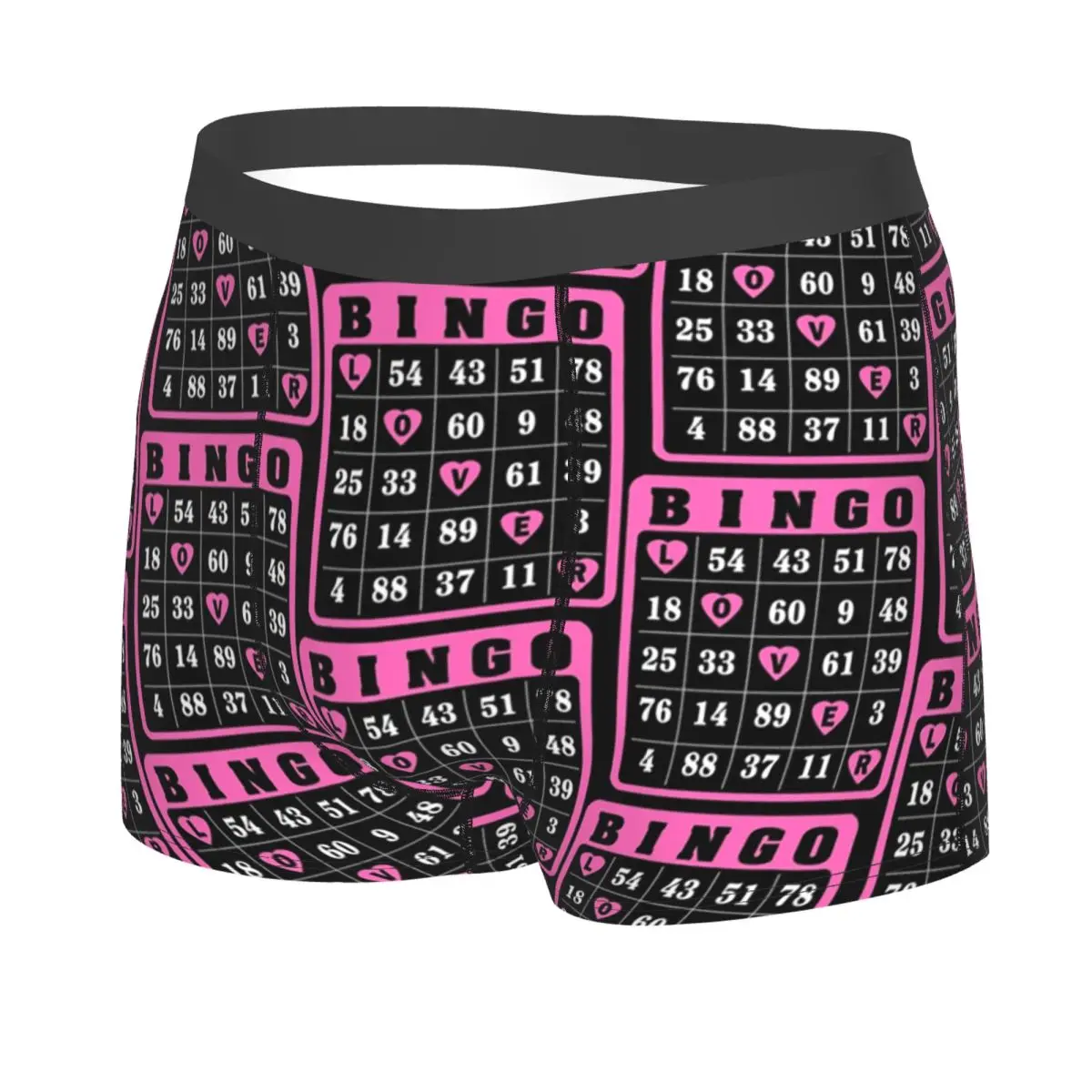 Bingo Lover Bingo Time Love Bingo Classic Pink Boxer Shorts Men 3D Print Male Breathbale Underwear Panties Briefs