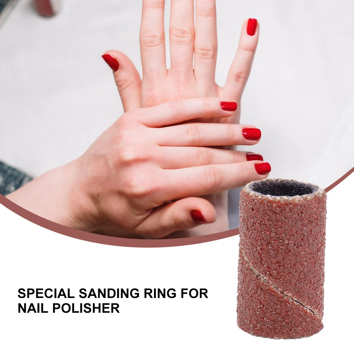 100pcs Nail Drill Sanding Bands 1/2'' Drum Diameter 180# Grit For Polishing Natural Artificial Nails Wood Metal Plastic Ceramic