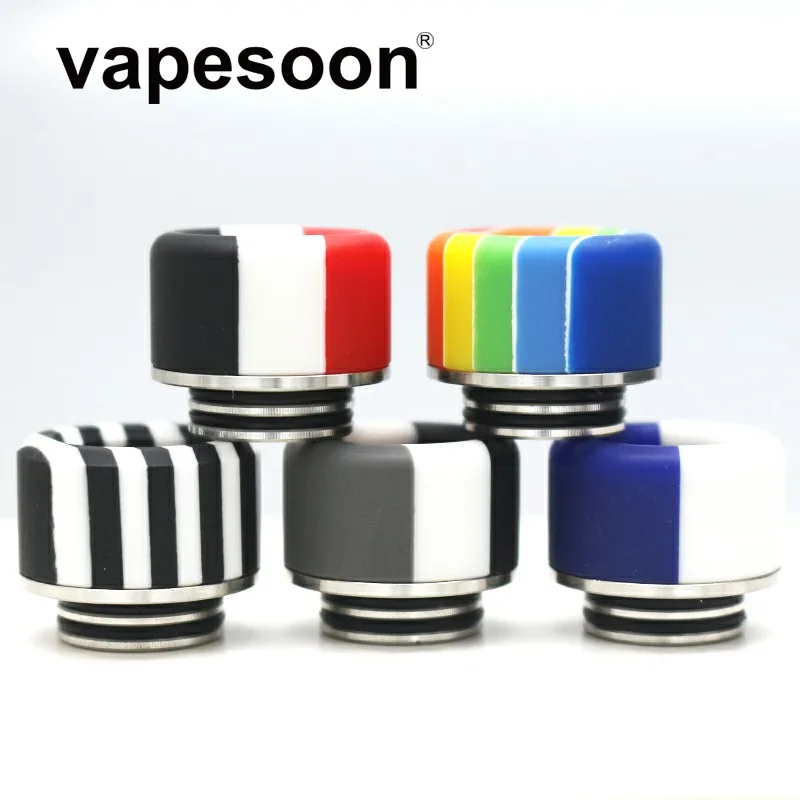 810 Stainless Steel With Resin Drip Tip Colorful Mouthpiece