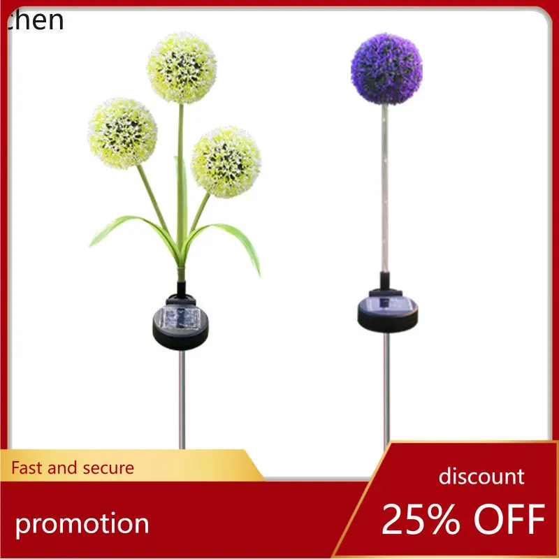 Zml scallion ball dandelion ground insert outdoor illuminated garden villa decoration lawn lighting decoration