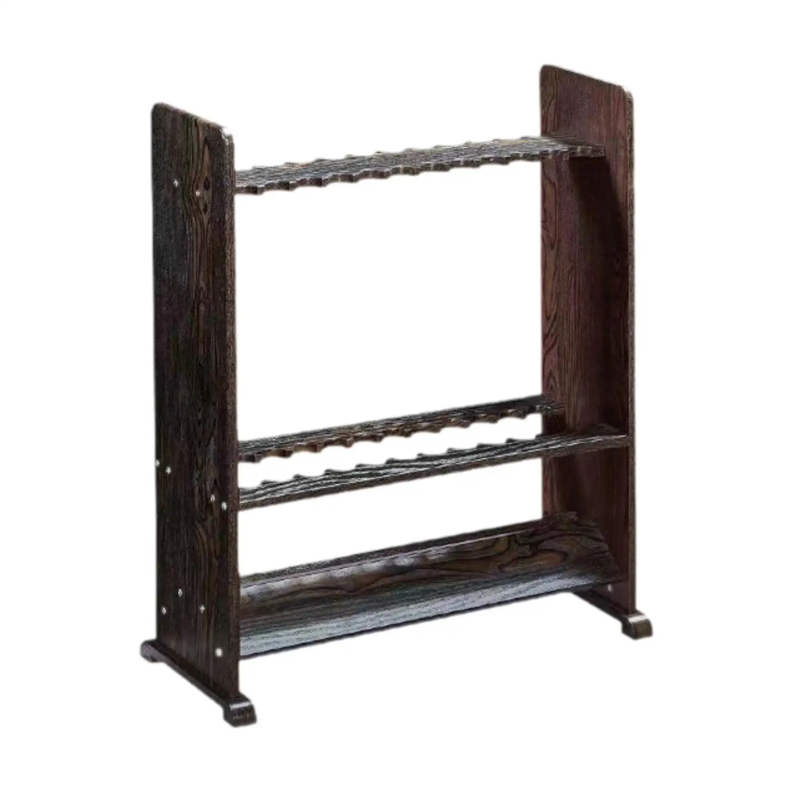 Pool Cue Holder Easy to Assemble Snooker Rod Rack Nonslip Organiser Wood Pool Stick Holder for Party Playroom Bar Organization