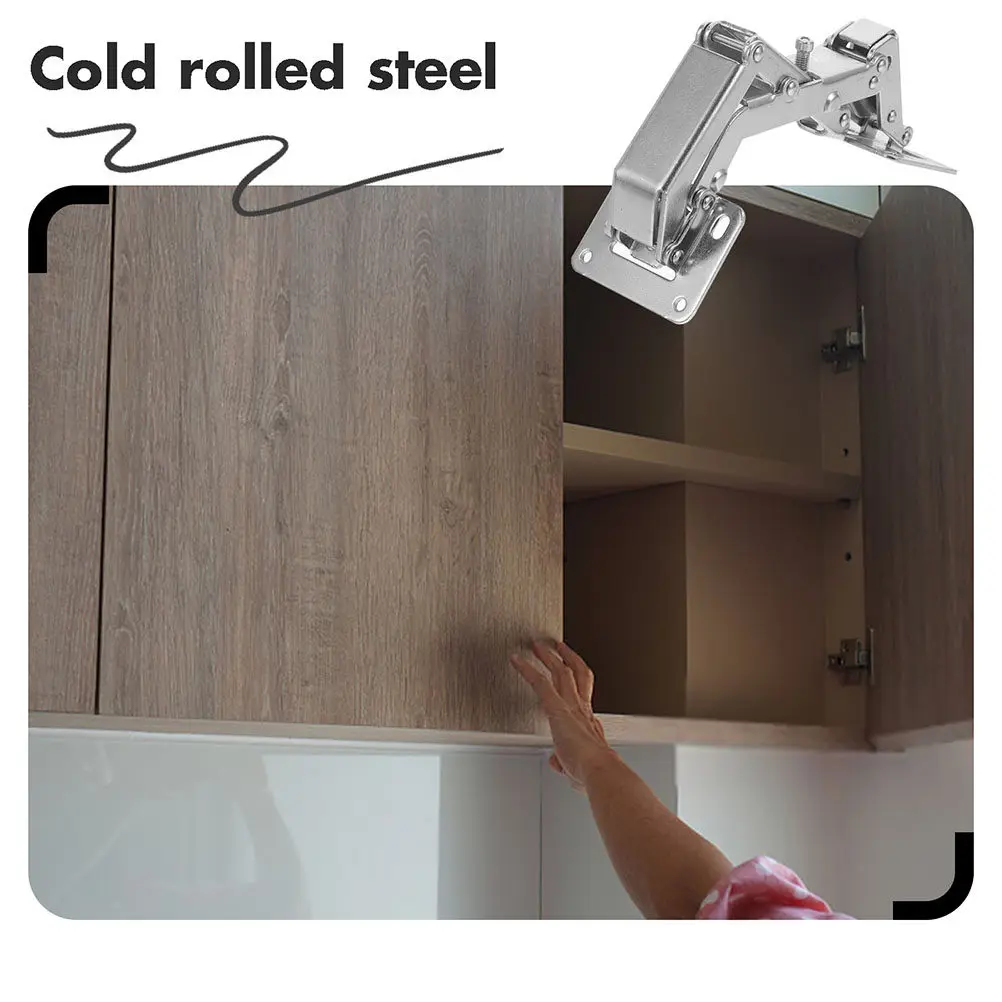 2Pcs Adjustable Concealed Hinge for Heavy Doors Invisible Mount Design 170 Degree Opening Cold Rolled Steel for Marble Fire