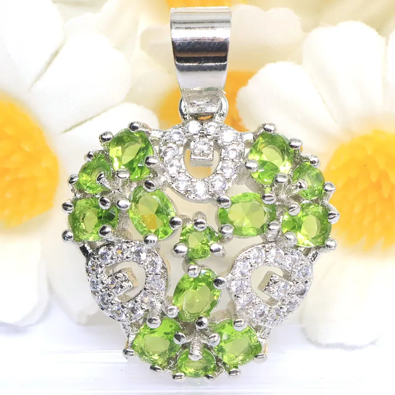 Buy 4 Get 1 Free SheCrown 27x18mm Created Tanzanite Pink Kunzite Tourmaline Iolite Violet Tanzanite Silver Plated Pendant
