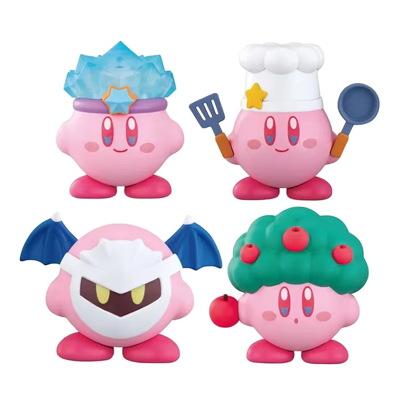 BANDAI Original Kirby Gashapon Toy Dr Chef Kirby Ice Kirby Mini Action Figure Model Kids Surprise Gift Ornaments