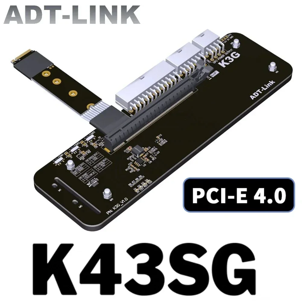 K43SG 4.0 Laptop PC M.2 NVMe To PCIe 4.0 x16 Adapter PCI-E 16x To M2 M Key Extension Cable eGPU Dock For NUC/ITX/STX Motherboard