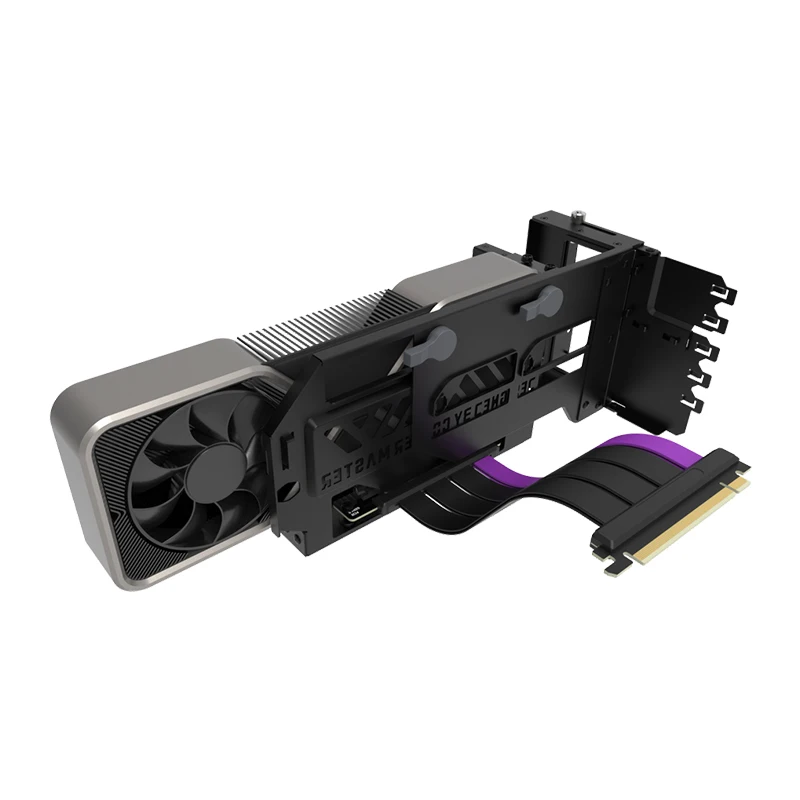 Cooler Master Grafikkarte Lenkung Halterung KIT V3 PCI-E 4,0 GPU Halterung Verlängerung Kabel Kompatibel Alle Marke MATX Und ATX fall