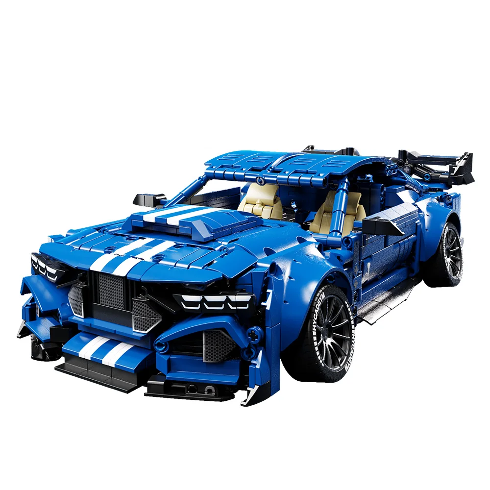 Kit de blocos de carros de corrida para meninos, adulto desafio grande carro esportivo, modelo de construção, 1:14 MOC, 1409 pcs