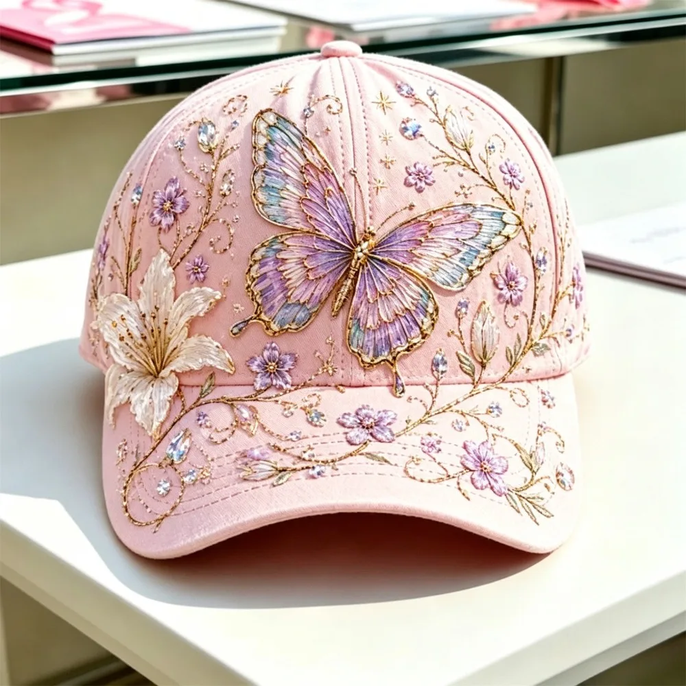 Breathable Garden Morning Cap Adjustable Soft Cotton Sports Sun Hat Animal Pattern Animal Floral Pattern Baseball Cap For Women