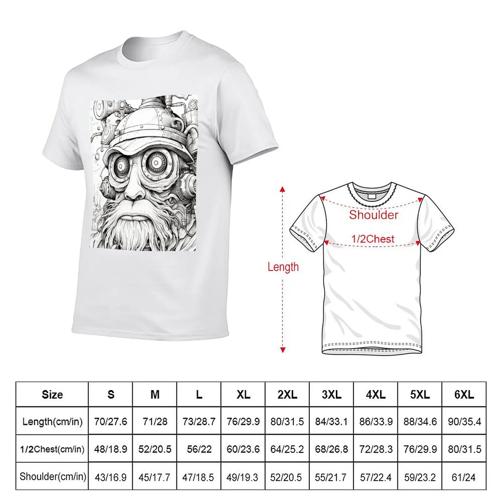 Steampunk Creature T-Shirt Urban Casual Loose Fit Tee
