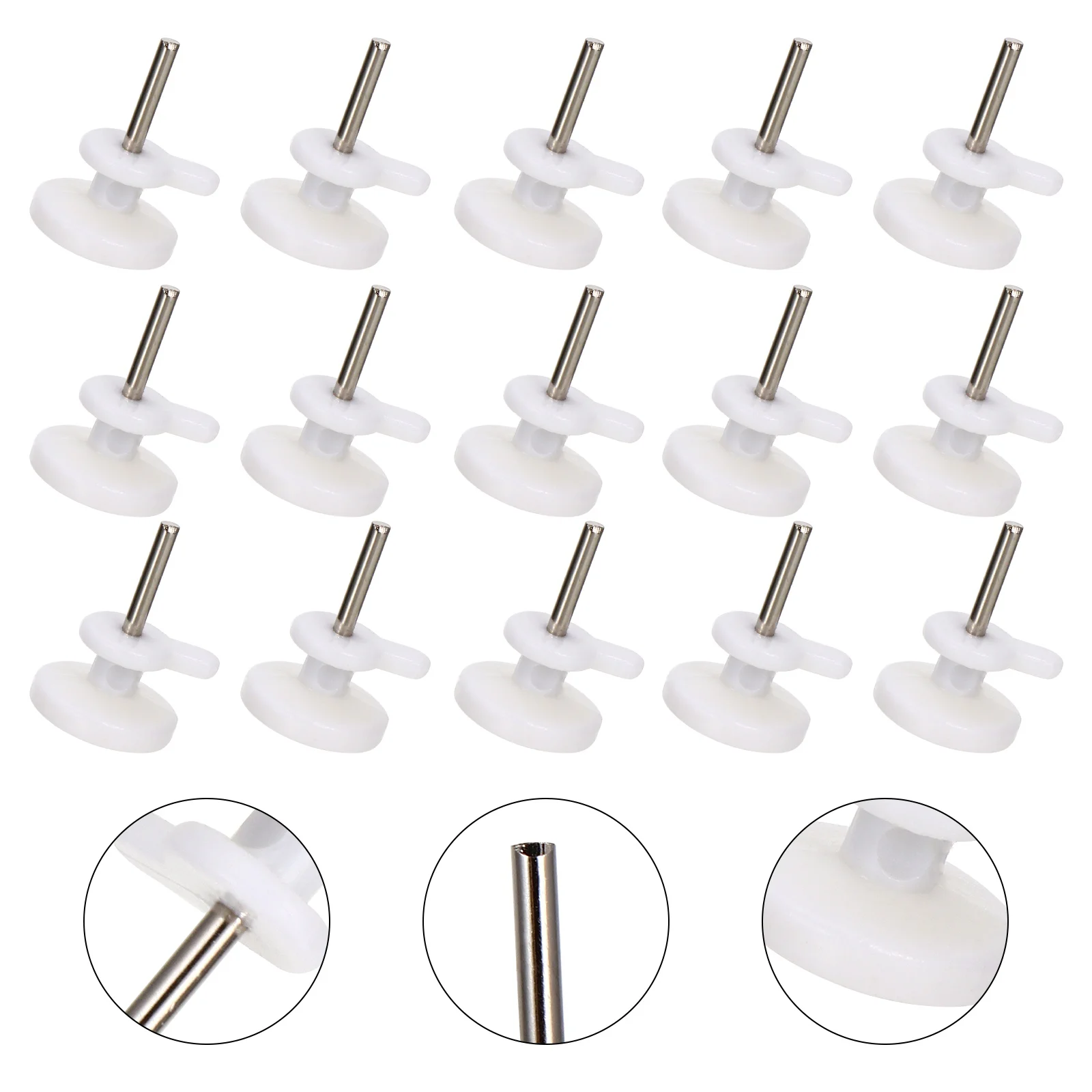 

100 Pcs Nail Kits Mini Wall Mount Hooks Photo Frame Non-Mark Household Plastic White