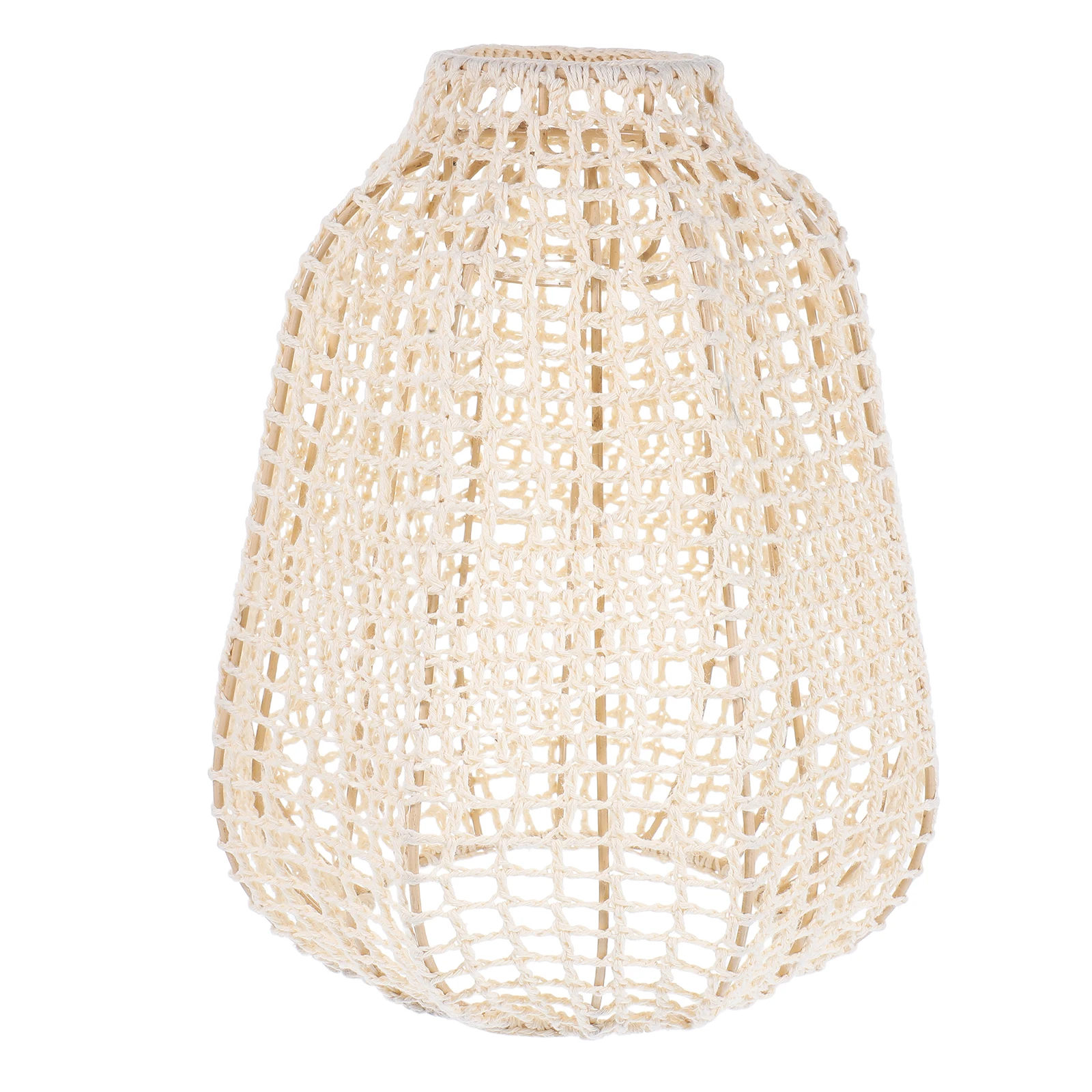 

Large Iron Frame Cotton Rope Woven Lampshade For Chandelier Pendant Lights Floor Lamp Handicrafts Indoor Decor Lampshade Beige