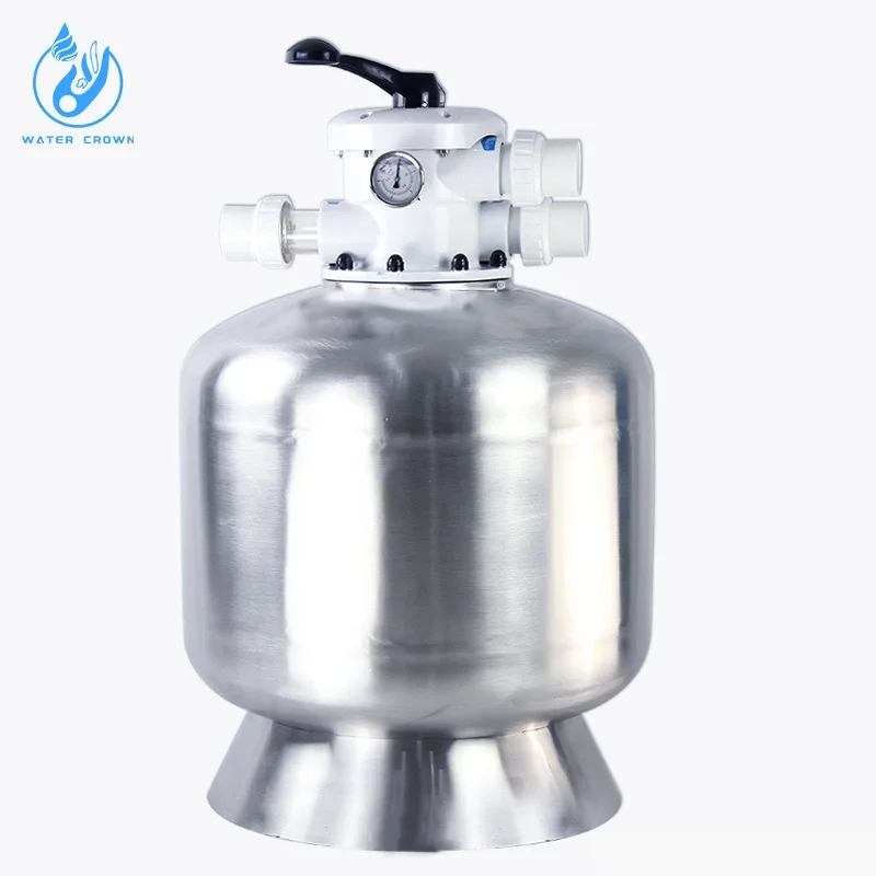 High Flow Rate Outdoor Stainless Steel 304 Sand Filter Pump Top Mount Swimming Pool Water Filtration Tank  Tools Accessories