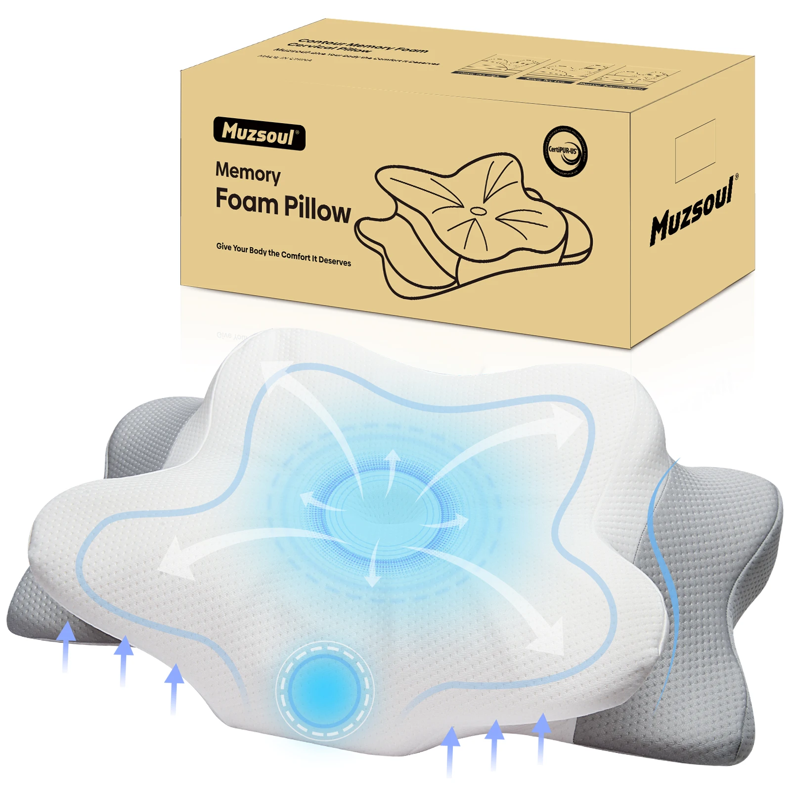 

Подушка большого размера, подушка с эффектом памяти, подходящая для разных ситуаций сна, можно стирать в машине, наволочка
