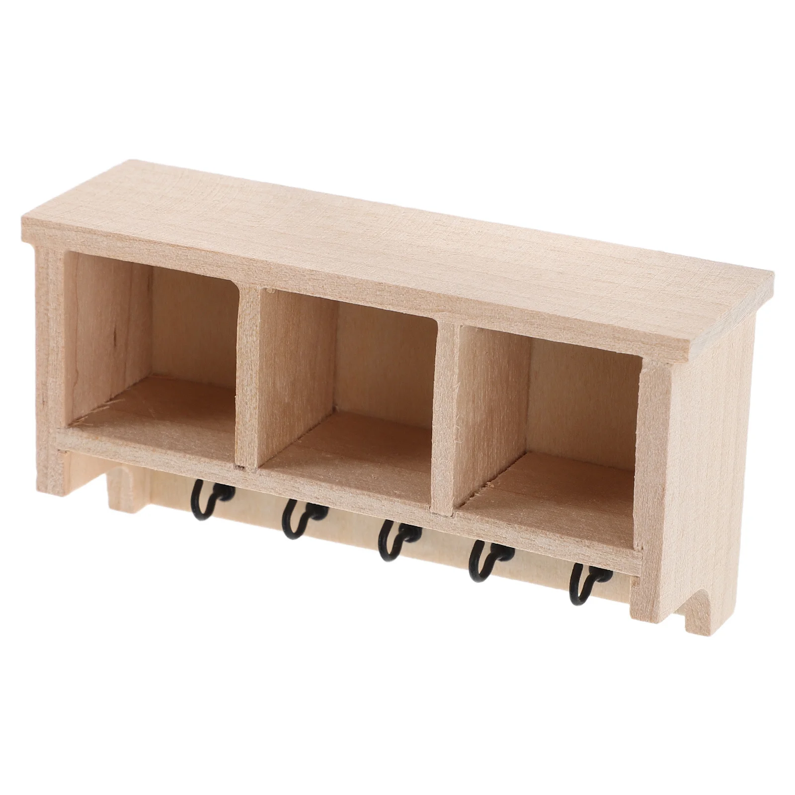 1 قطعة 1:12 مقياس مصغرة رف جدار لبيت الدمى خزانة الكتب لم تنته خشبية لتقوم بها بنفسك رف شاشة Diorama Mudroom المطبخ