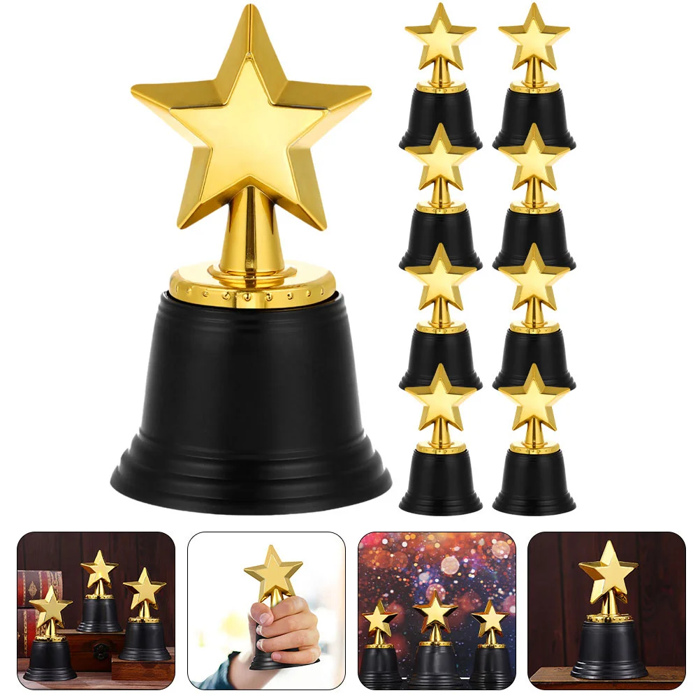 Star Trophy Toys Award Trophies for Games Plastic Competition Gold Early Learning Decorative Office Prop