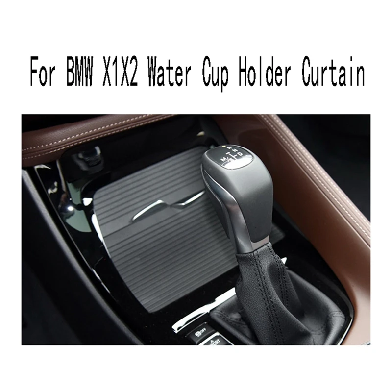 2 Pcs Center Console Cup Holder Cover Drink Water Cup Holder Cover Zipper Rolling Curtain For BMW X1 X2 F48 F49 F39 51169299529