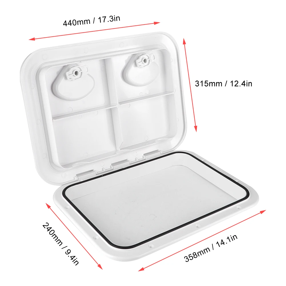이중 손잡이 사각 데크 접근 검사 커버 자외선 차단 RE-315-440 해양 보트 요트 액세서리