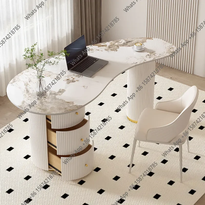grE Rt Creative Special-shaped Computer Desk Bedroom Desktop Corner Rock Slab Desk Office Desk Designer Model
