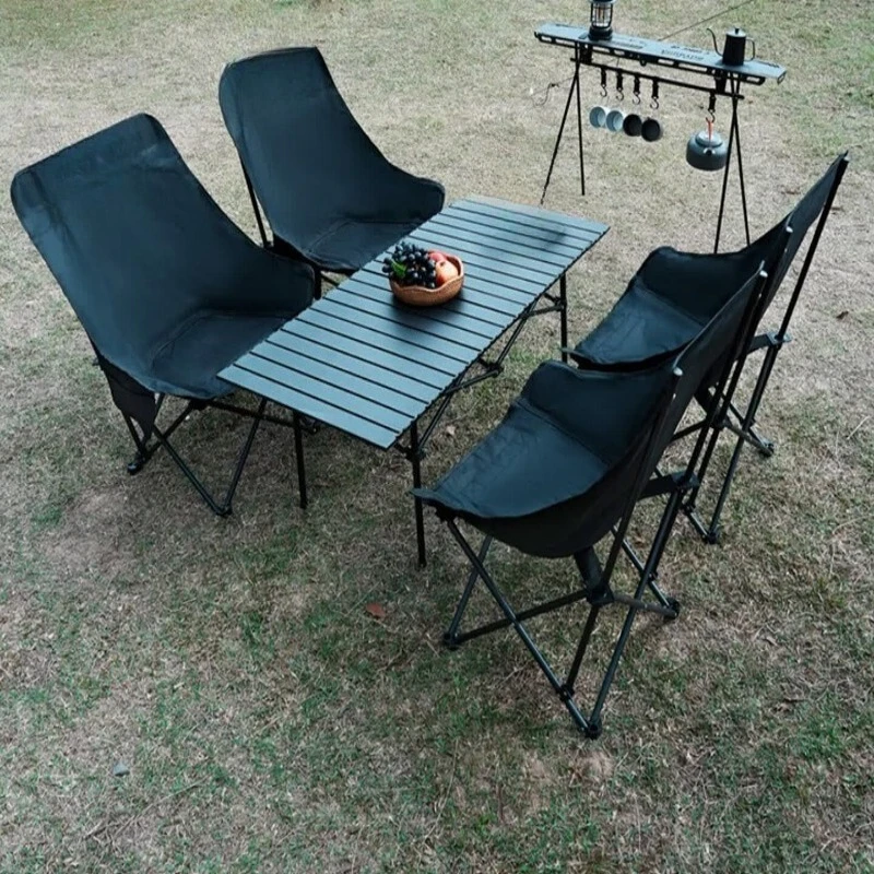 ensemble-de-chaise-haute-d'exterieur-table-et-chaise-pliantes-portables-pour-le-camping-ensemble-de-cinq-pieces