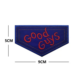 Parches de gancho y bucle bordados de Good Guys, capítulo de moral, parche de insignia de mochila táctica al aire libre, suministros de costura de ropa DIY