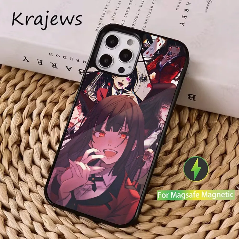 Kakegurui Anime Jabami-Yumeko  Case  For iPhone 16,15,14,13,12,11,Pro,Max,Plus,Mini, Magsafe,Magnetic Wireless Charging Case