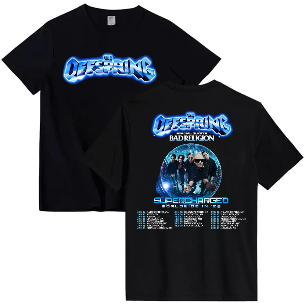 النسل SUPERCHARGE في جميع أنحاء العالم في 2026 جولة بلايز القطن قصير الأكمام عادية الذكور تي شيرت الجرافيك الطباعة ملابس رجالي