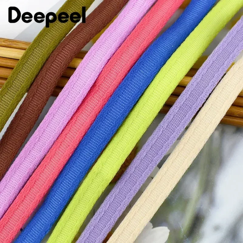 5/10/20M 10mm Nylon Webbing Tubular Ribbon for Bra Shoulder Strap Underwear Fishbone Steel Ring Clothes DIY Sewing Accessories