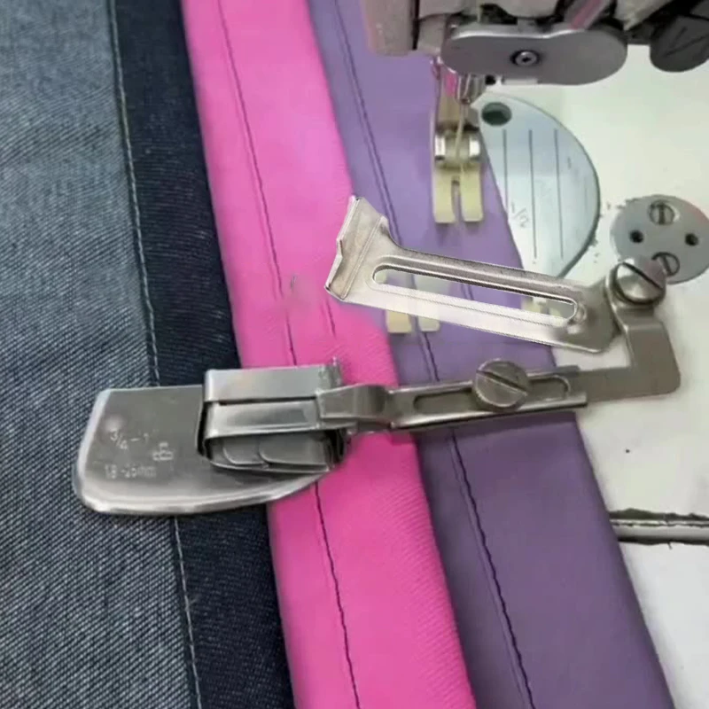 A11 Adjustable Hemming Roller Crimping Folder Binder Presser Foot For Domestic Flat Car Industrial Sewing Machine Accessories
