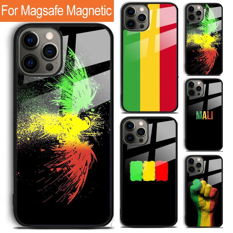 

Mali Flag Phone Case For iPhone 17 Air 16 15 14 12 Pro Max Plus Magsafe Magnetic Wireless Charging Cover
