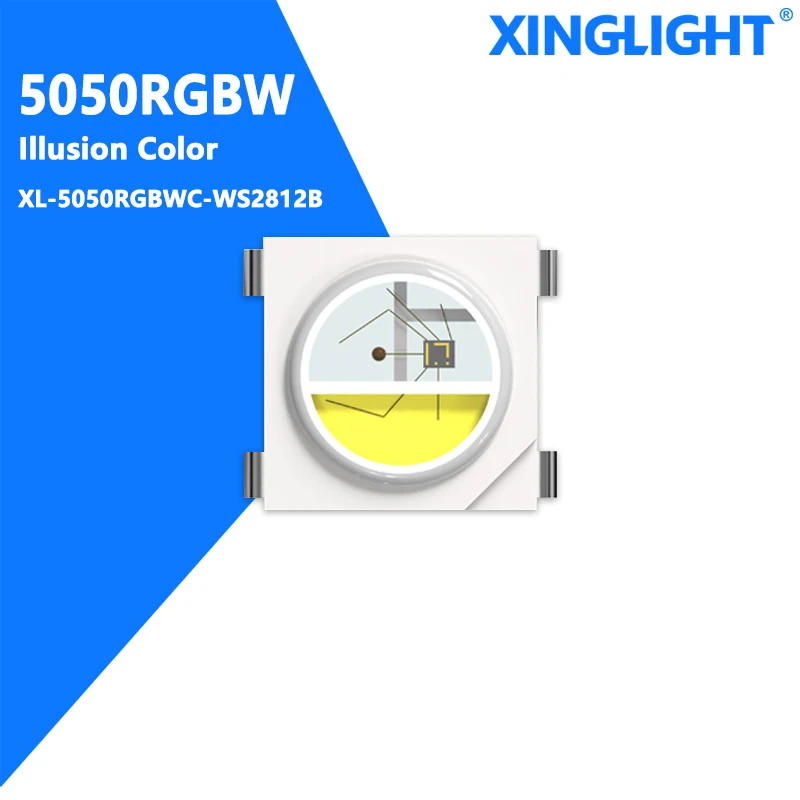 XINGLIGHT 10pcs 5050rgbw Colorful Integrated Circuit Control Driver XL-5050RGBWC-WS2812 White Light LED Diode