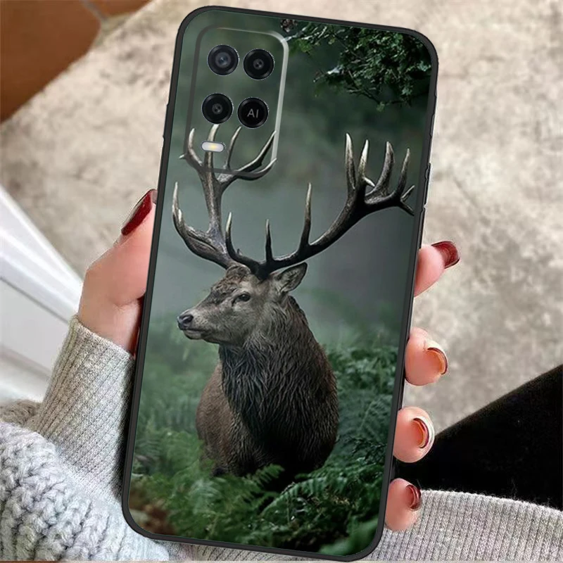 STUNNING DEER Animal Case For OPPO A72 A52 A54S A57S A17 A77 A74 A94 A5 A9 A53 A15 A16 A76 A96 A18 A58 A78 A98