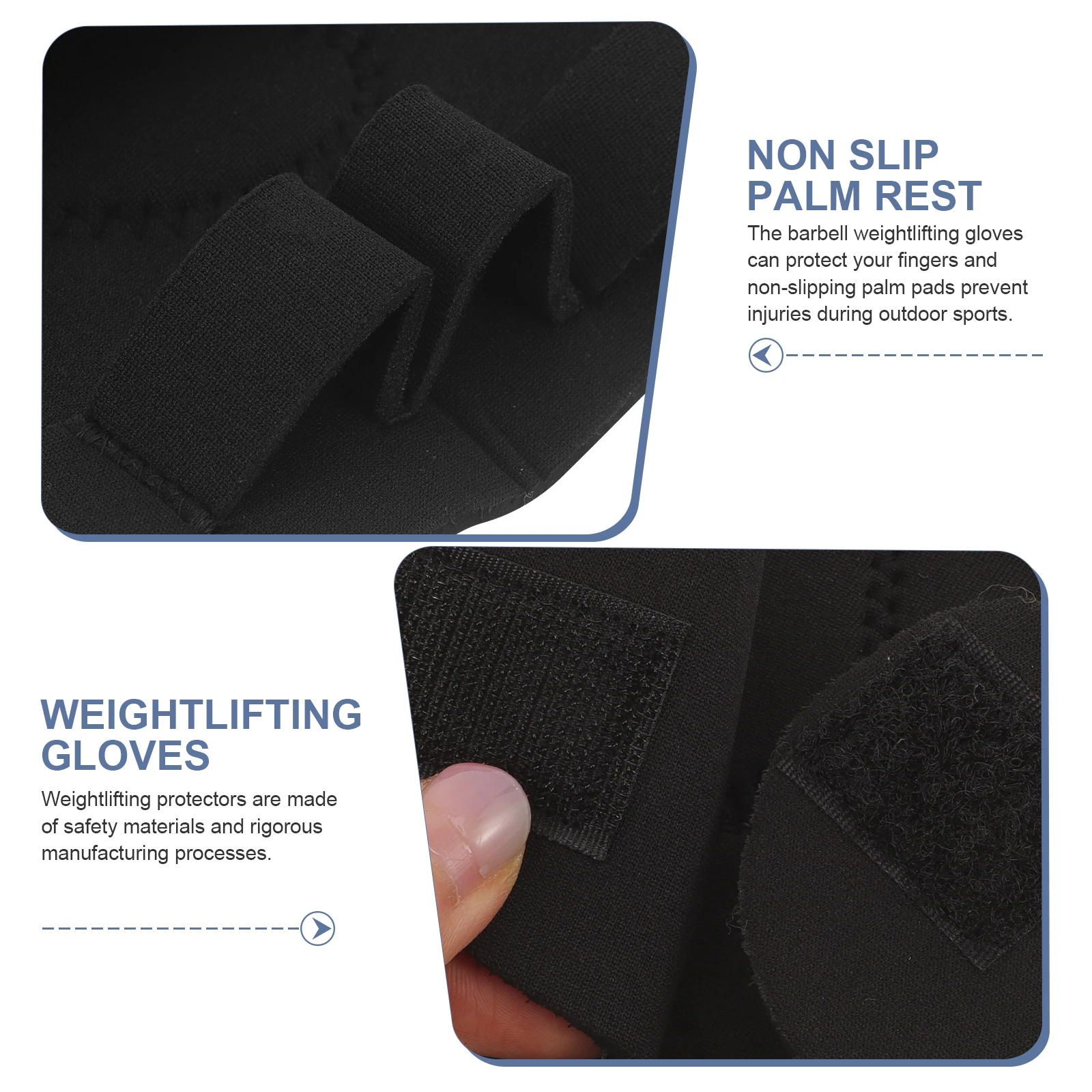 

1 Pair Weightlifting Gloves Finger Holes Non-Slip Palm Pads For Gym Fitness Training Barbell Lifting Wrist Support Sports Hand