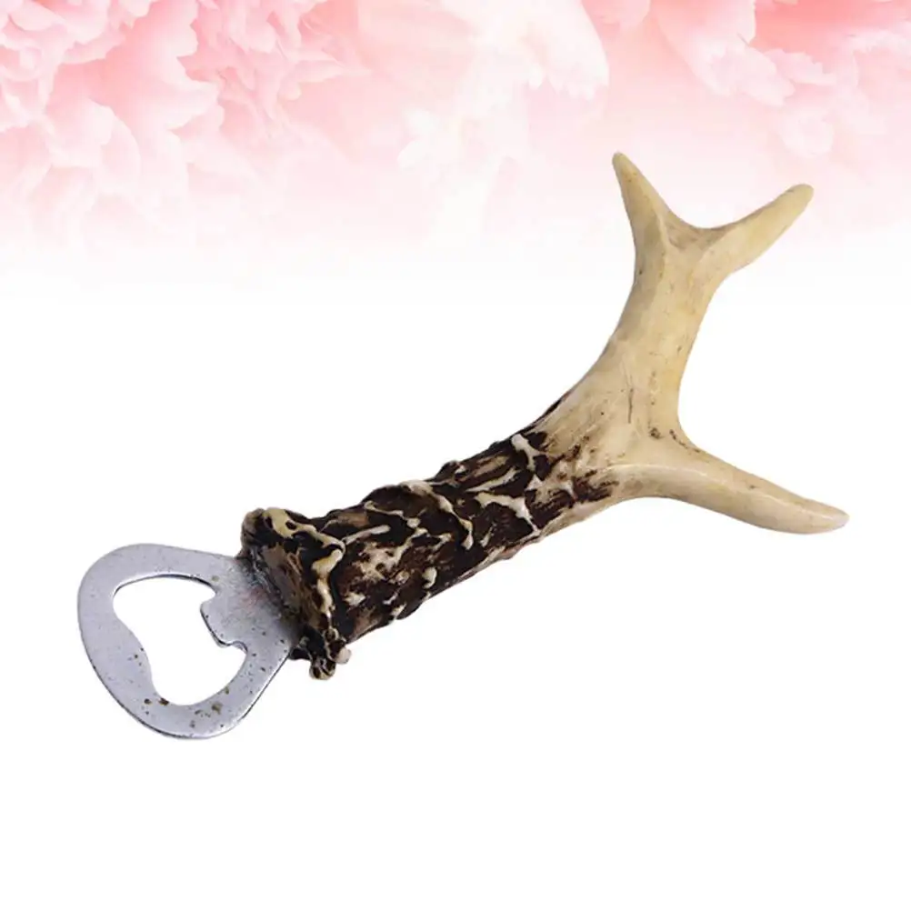

Sturdy Resin Antler Bottle Opener Ergonomic Design Fast Opening Lifter for Beer Wine Drink Removal Tool Accessory