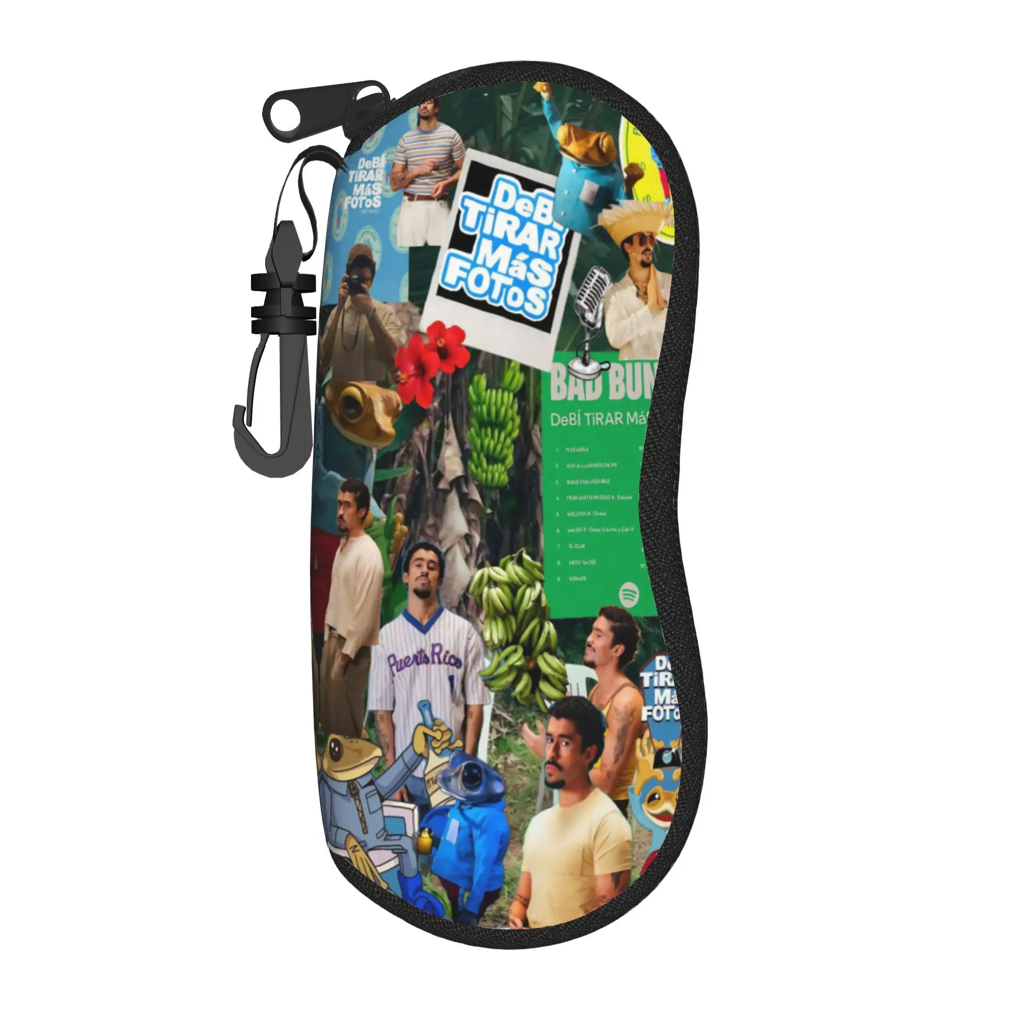 Bad Bunny DTMF Tour 2026 Glasses Case Unisex Portable Zipper  Reading Protector Office Eye Contacts Case