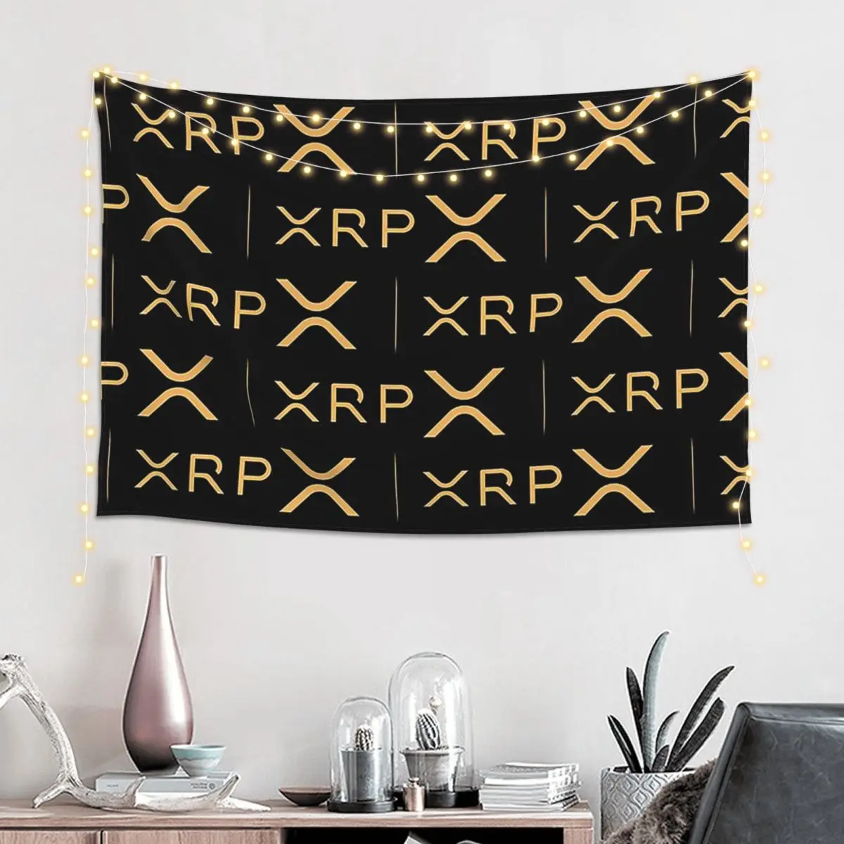 XRP Cryptocurrency XRP Tapestry Funny Wall Hanging Aesthetic Home Decor Tapestries for Living Room Bedroom Dorm Room