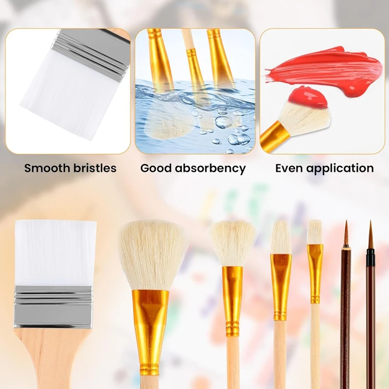 7 Pieces Ceramic Glaze Tools, Pottery Supplies Different Shapes Of Pottery Glaze Brushes For Pottery Acrylic Oil