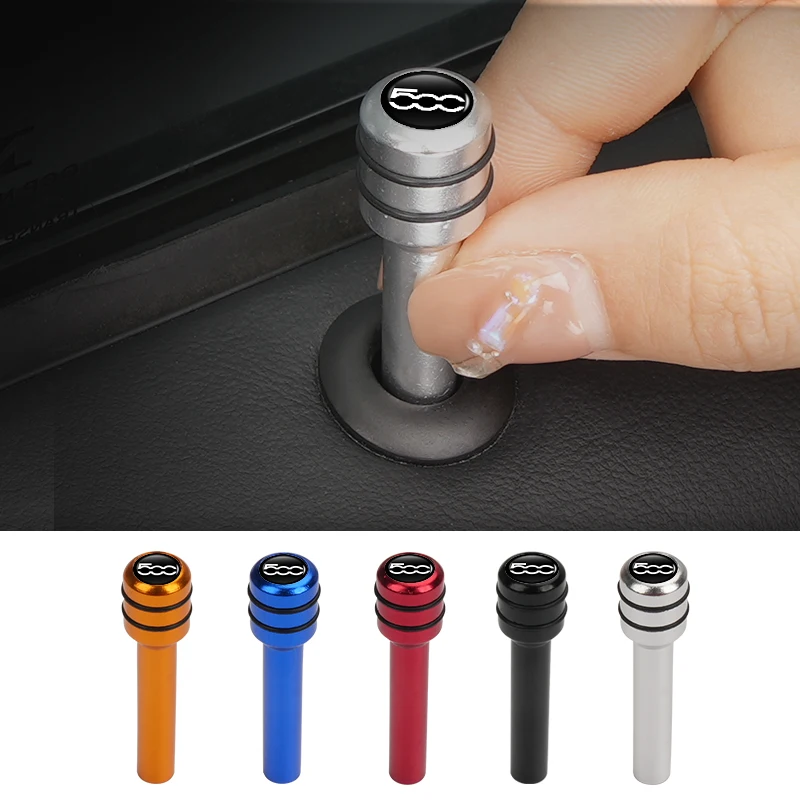 Pasador de cerradura de puerta de coche, varilla de bloqueo de puerta, perilla de coche, seguro de seguridad, seguridad de coche para FIAT 500 Grande Punto Tipo Stilo UNO Astra Bra
