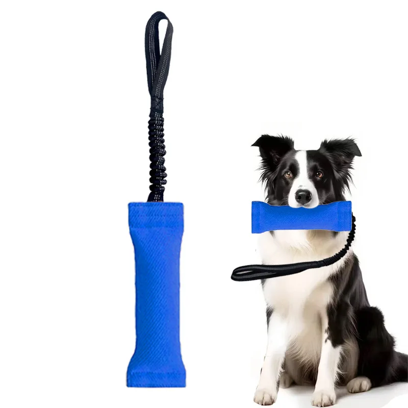 New Dog Training Bite Pillow Elastic Handle Bites Stick Molars Durable Twill Pet Supplies Interactive Toys Chew for Dog Training