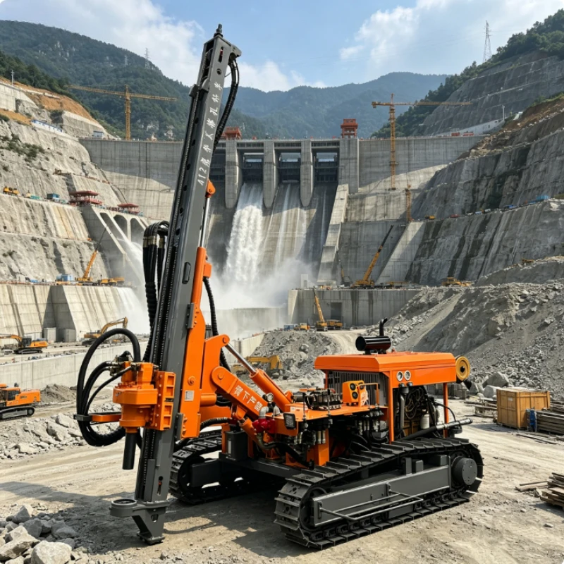 Pneumatic DTH Drilling Rig Crawler for Rock Blast Hole Drilling Mining Quarry Ready to Ship Factory Price Best Sale