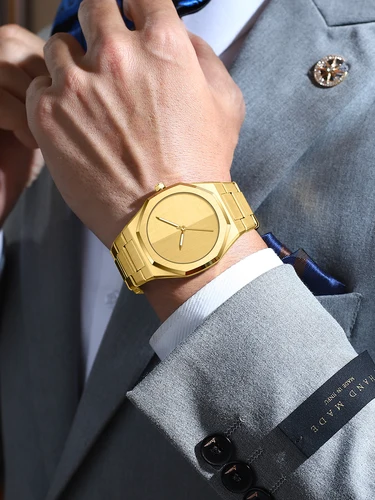 Imagen 2 del producto Reloj de cuarzo para hombre, marca superior Original, reloj de pulsera de acero inoxidable negro para hombre, movimiento japonés clásico de negocios resistente al agua