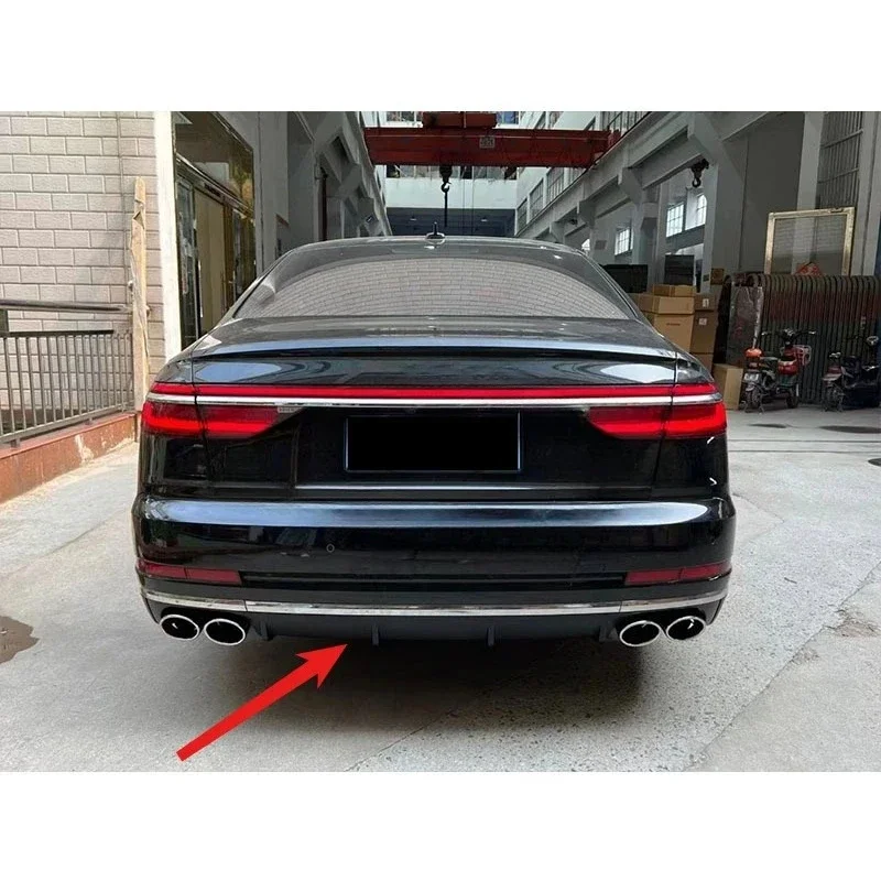 Applicable To The New A8L Upgraded D5 Version S8 Rear Lip Four Out Tail Throat, Early And Later D5 Pass-through Integrated S8