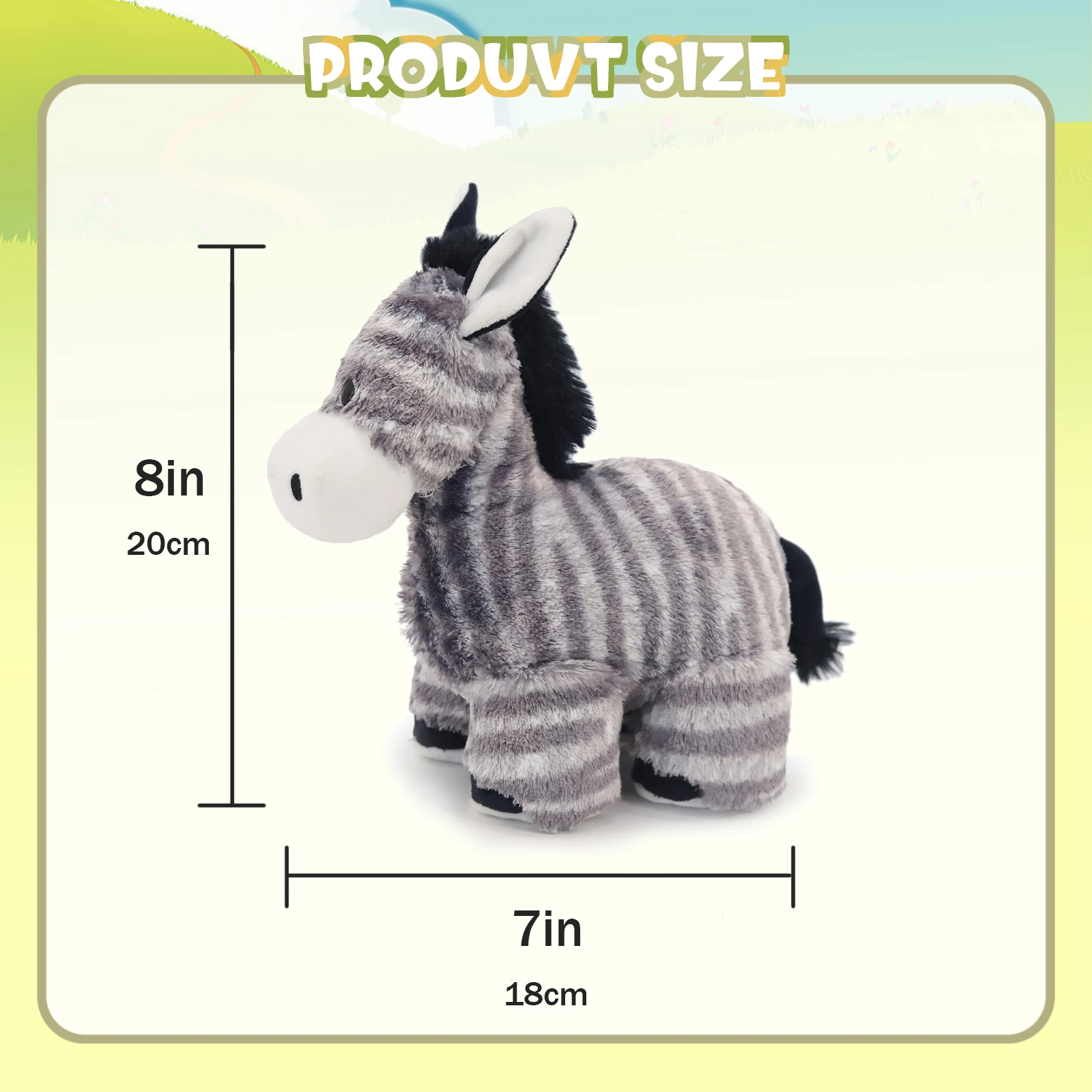 Echtes Leben Stehendes Zebra Stofftier Plüschtier Simulation Zebra Puppe Fotografie Requisiten Weihnachten Geburtstagsgeschenke für Kinder