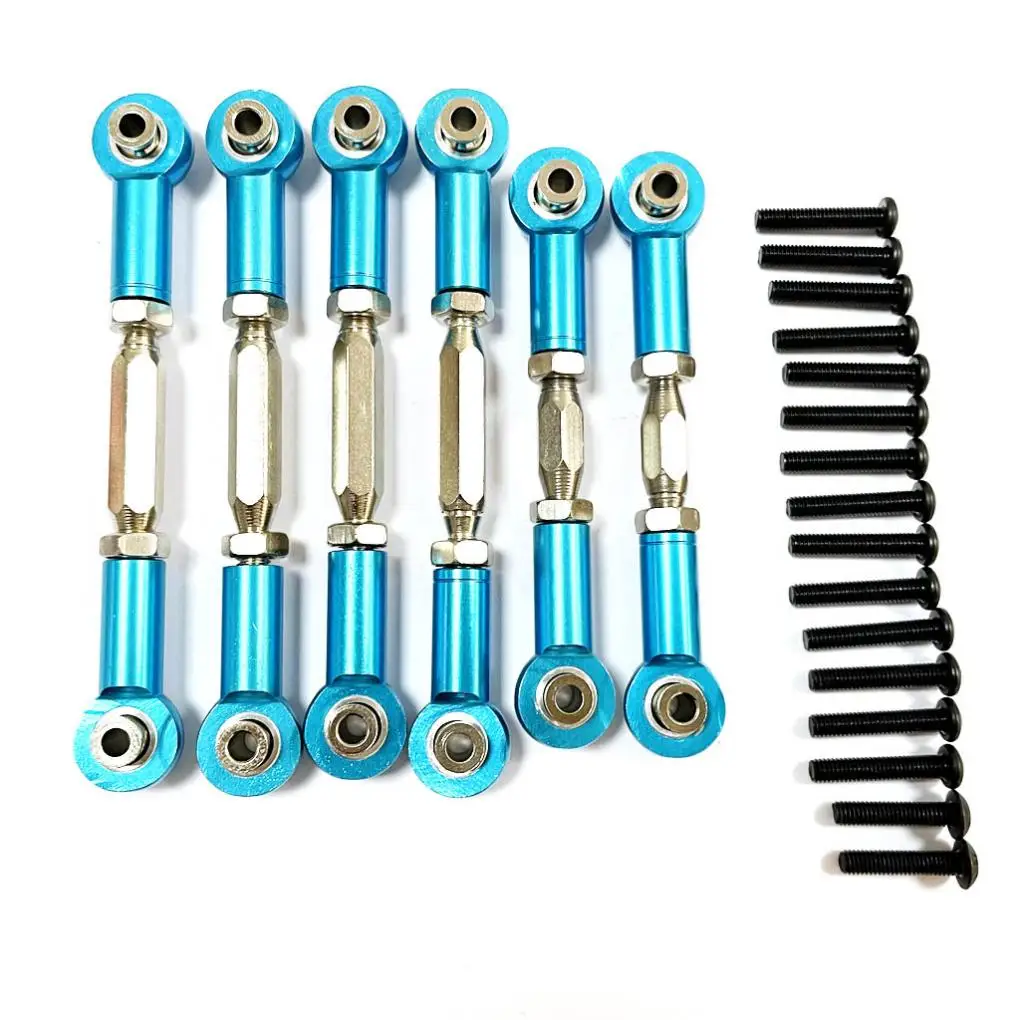 

RCGOFOLLOW Aluminum Alloy Steering Link Rod Set RC Upgrade Part Rc Steering Link Rod Set For 1/10 SENTON 3S RC Car Part