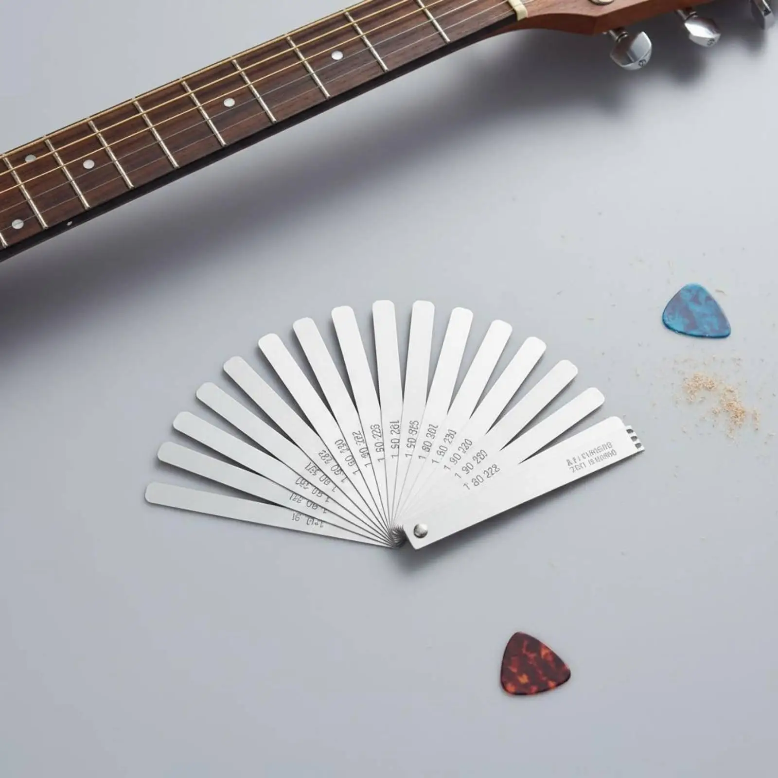 Reliable String Saddle Gauge Metal Guitar Nut Protector Guitar Tools Luthier Kit for Maintenance and Repair Work
